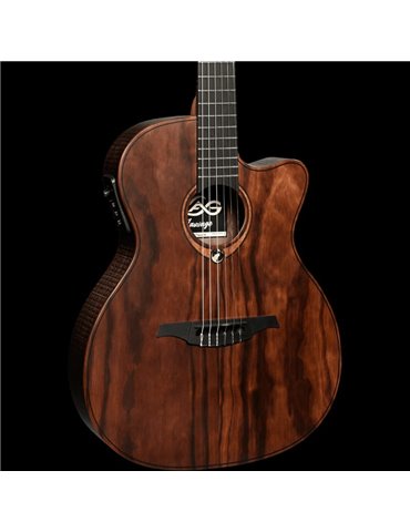 GUITARRA ACÚSTICA LÂG NYLON AUDITORIUM SLIM CUTWAY A/E - SAUVAGE 