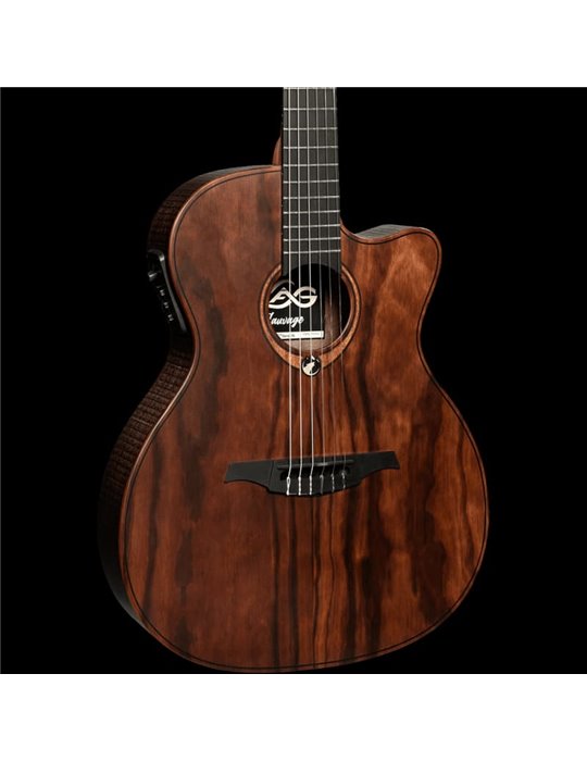 GUITARRA ACÚSTICA LÂG NYLON AUDITORIUM SLIM CUTWAY A/E - SAUVAGE 