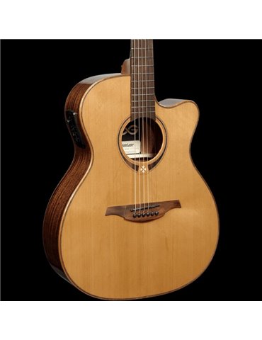 GUITARRA ACÚSTICA LÂG AUDITORIUM CUTAWAY TRAMONTANE 118 A/E - NATURAL