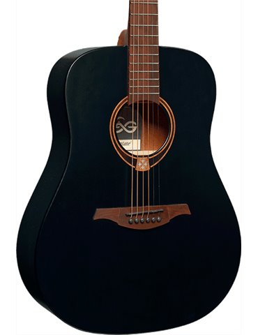 GUITARRA ACÚSTICA LÂG DREADNOUGHT TRAMONATANE 70 - NEGRO SATINADO