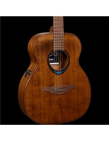 GUITARRA ACÚSTICA LÂG TRAVEL A/E BLUE WAVE 1 - MARRÓN