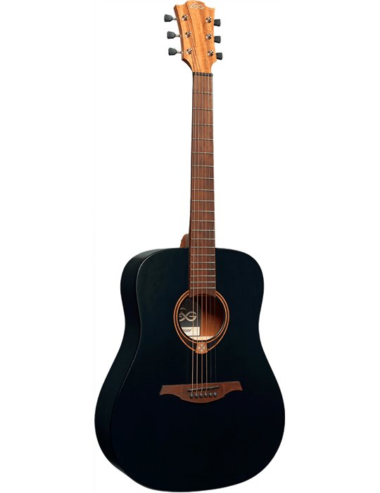 GUITARRA ACÚSTICA LÂG DREADNOUGHT TRAMONATANE 70 - NEGRO SATINADO
