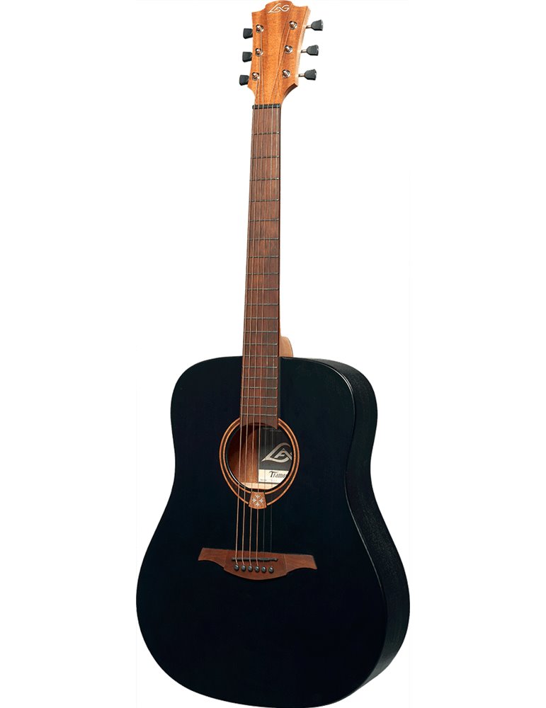 GUITARRA ACÚSTICA LÂG DREADNOUGHT TRAMONATANE 70 - NEGRO SATINADO