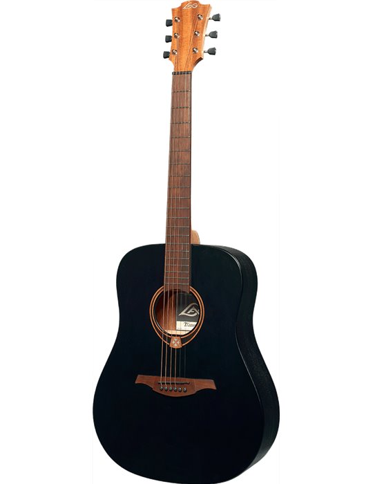 GUITARRA ACÚSTICA LÂG DREADNOUGHT TRAMONATANE 70 - NEGRO SATINADO