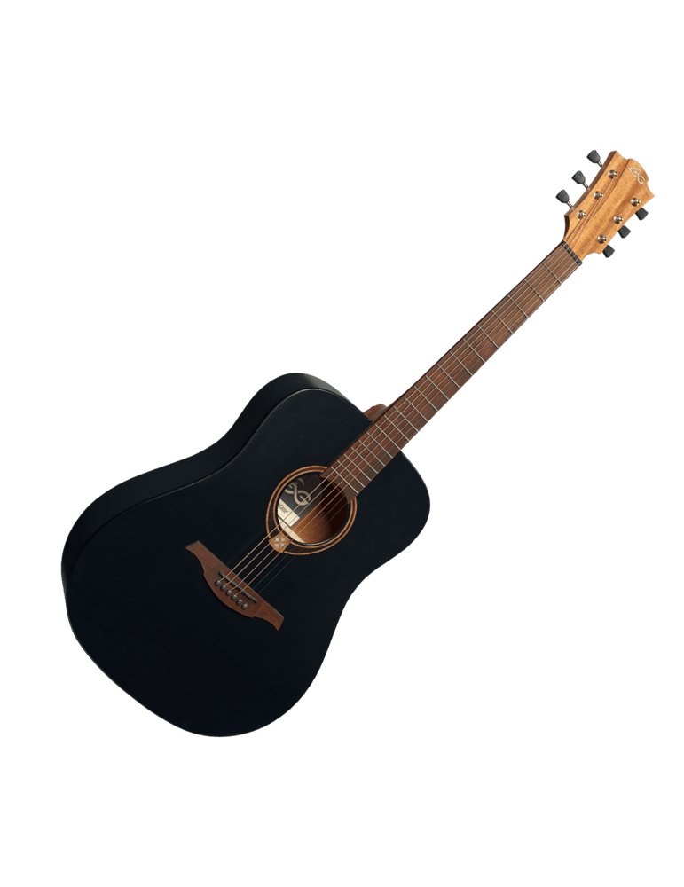 GUITARRA ACÚSTICA LÂG DREADNOUGHT TRAMONATANE 70 - NEGRO SATINADO