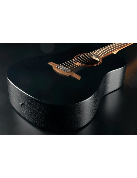 GUITARRA ACÚSTICA LÂG DREADNOUGHT TRAMONATANE 70 - NEGRO SATINADO