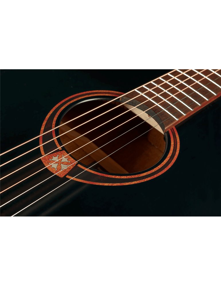 GUITARRA ACÚSTICA LÂG DREADNOUGHT TRAMONATANE 70 - NEGRO SATINADO