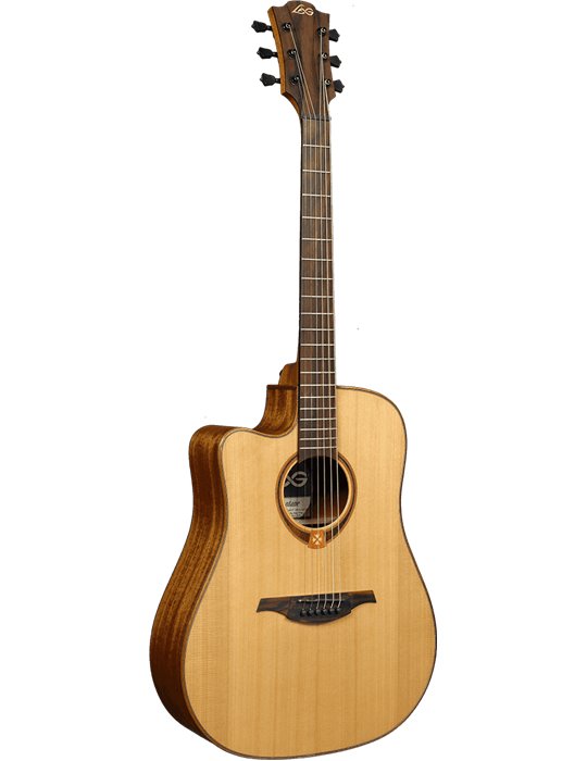 GUITARRA ACÚSTICA LÂG DREADNOUGHT CUTAWAY A/E TRAMONTANE 118 - NATURAL (ZURDOS)