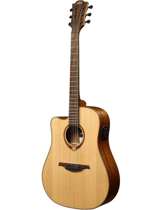 GUITARRA ACÚSTICA LÂG DREADNOUGHT CUTAWAY A/E TRAMONTANE 118 - NATURAL (ZURDOS)