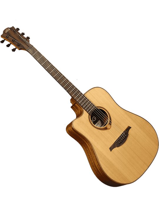 GUITARRA ACÚSTICA LÂG DREADNOUGHT CUTAWAY A/E TRAMONTANE 118 - NATURAL (ZURDOS)
