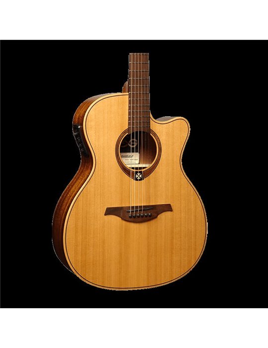 GUITARRA ACUSTICA NYLON LAG AUDITORIUM SLIM Cutaway Red Cedar - Khaya