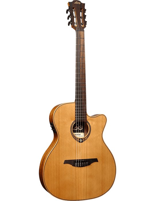 GUITARRA ACUSTICA NYLON LAG AUDITORIUM SLIM Cutaway Red Cedar - Khaya