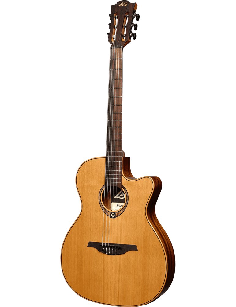 GUITARRA ACUSTICA NYLON LAG AUDITORIUM SLIM Cutaway Red Cedar - Khaya