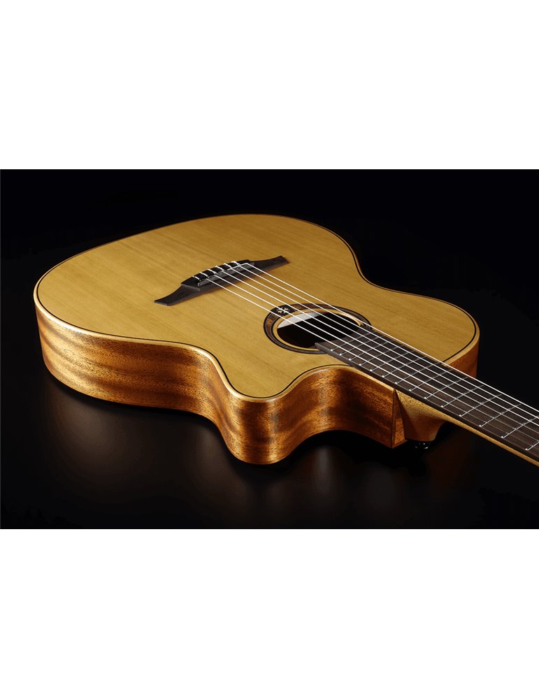GUITARRA ACUSTICA NYLON LAG AUDITORIUM SLIM Cutaway Red Cedar - Khaya