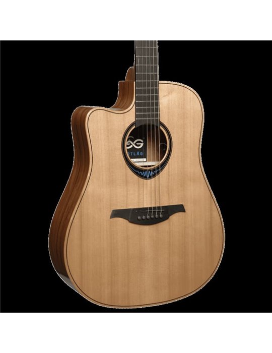 GUITARRA ACÚSTICA LÂG DREADNOUGHT CUTAWAY A/E BLUE WAVE 2 - ZURDOS