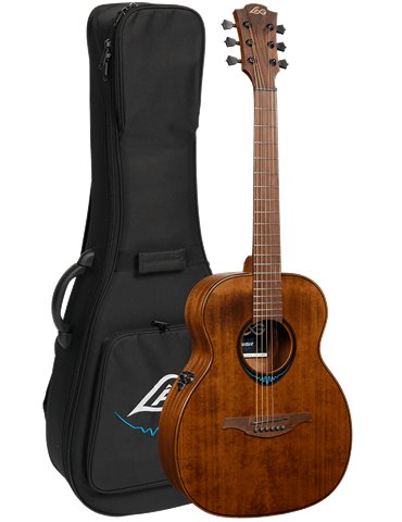 GUITARRA ACÚSTICA LÂG TRAVEL A/E BLUE WAVE 1 - MARRÓN 2