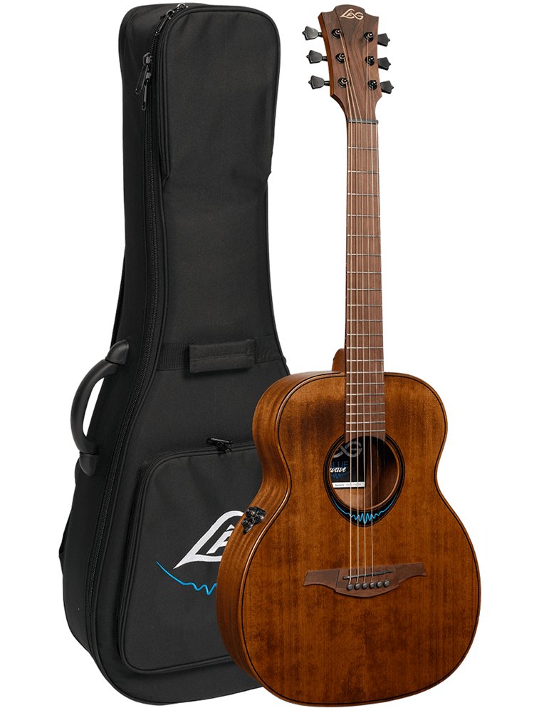 GUITARRA ACÚSTICA LÂG TRAVEL A/E BLUE WAVE 1 - MARRÓN