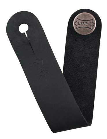 Adaptador de correa para guitarra acústica ? Cuero negro