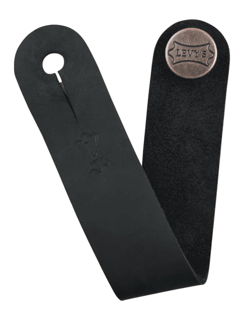 Adaptador de correa para guitarra acústica ? Cuero negro