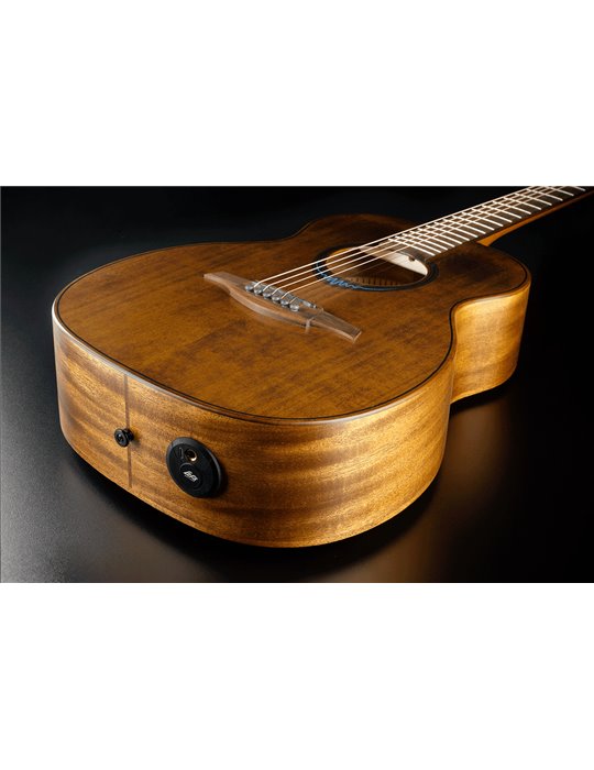 GUITARRA ACÚSTICA LÂG TRAVEL A/E BLUE WAVE 1 - MARRÓN
