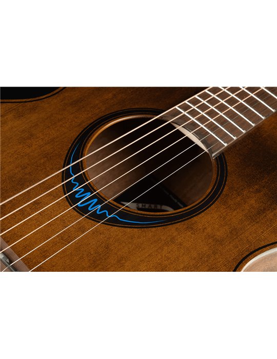 GUITARRA ACÚSTICA LÂG TRAVEL A/E BLUE WAVE 1 - MARRÓN