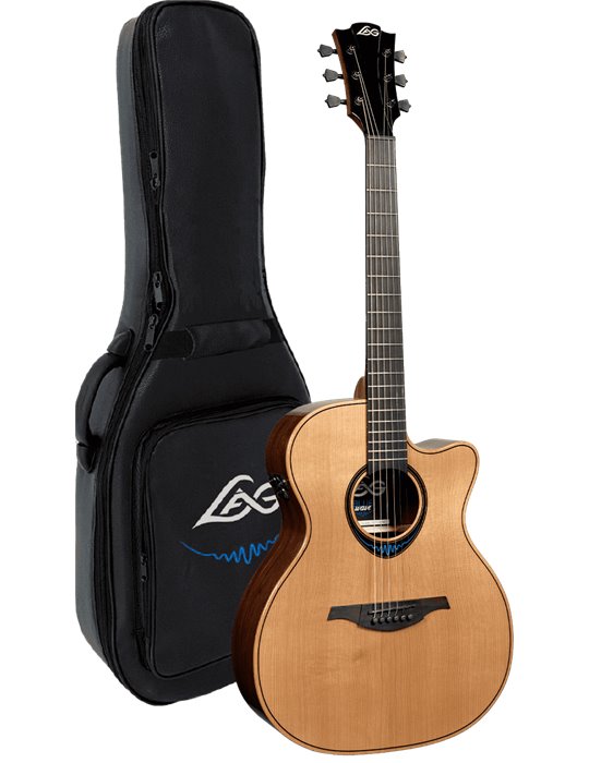 GUITARRA ACÚSTICA LÂG AUDITORIUM CUTAWAY A/E BLUE WAVE 2