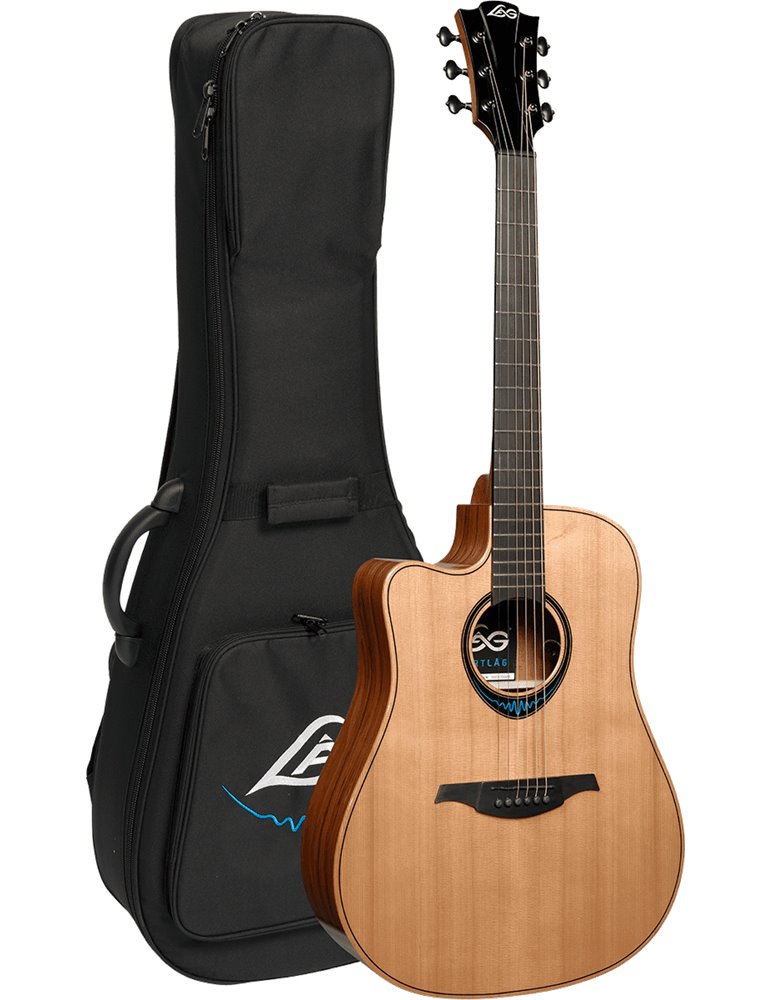 GUITARRA ACÚSTICA LÂG DREADNOUGHT CUTAWAY A/E BLUE WAVE 2 - ZURDOS