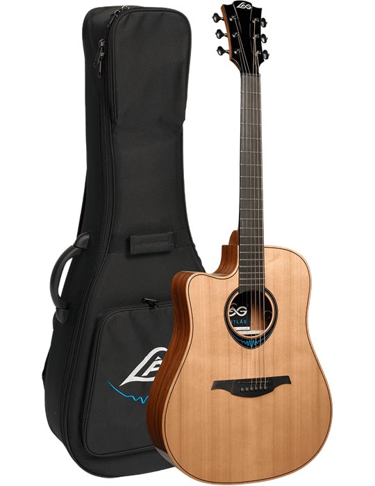 GUITARRA ACÚSTICA LÂG DREADNOUGHT CUTAWAY A/E BLUE WAVE 2 - ZURDOS