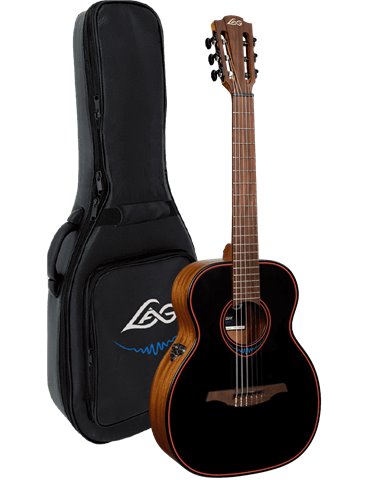 GUITARRA ACÚSTICA LÂG TRAVEL NYLON  A/E BLUE WAVE 1 2
