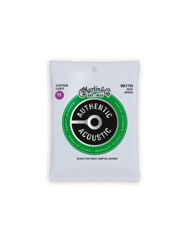 JUEGO ACÚSTICA AUTHENTIC SILKED BRONZE 80/20 CUSTOM LIGHT 11-52