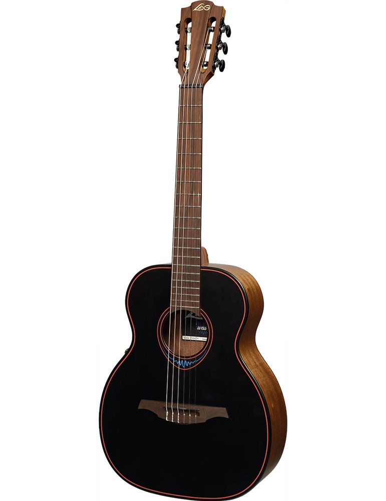 GUITARRA ACÚSTICA LÂG TRAVEL NYLON  A/E BLUE WAVE 1