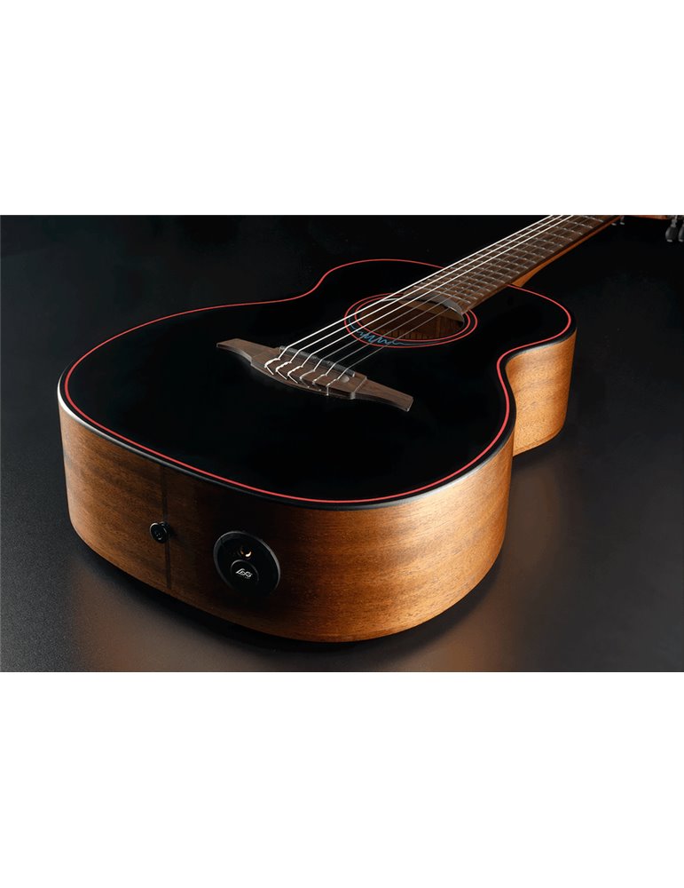GUITARRA ACÚSTICA LÂG TRAVEL NYLON  A/E BLUE WAVE 1