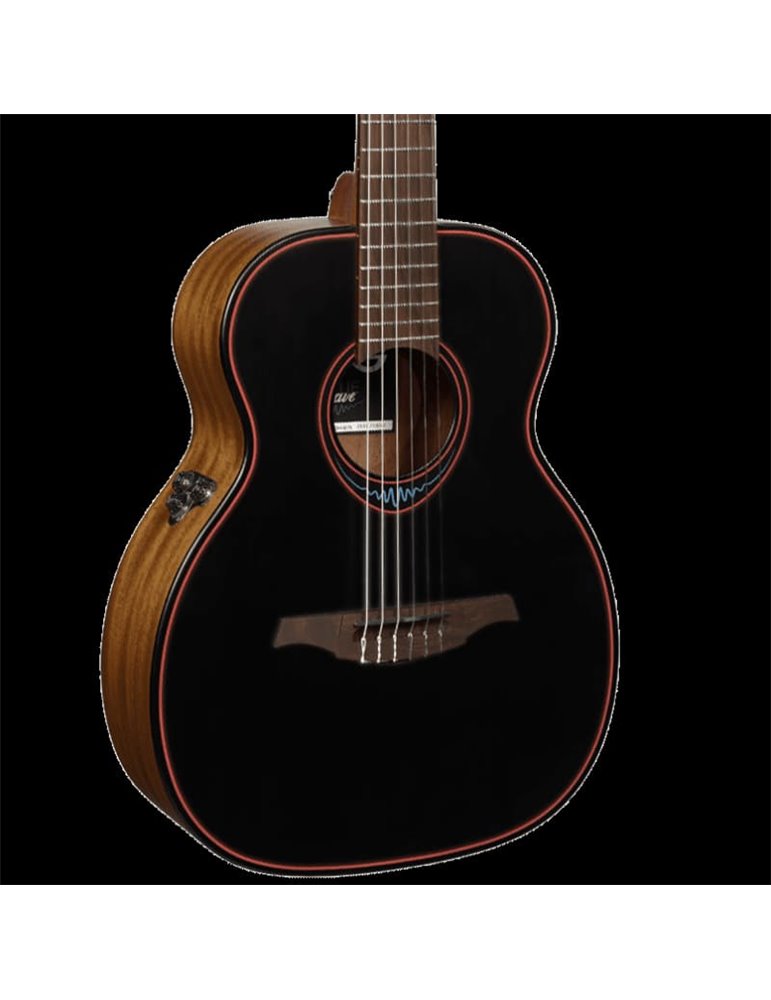 GUITARRA ACÚSTICA LÂG TRAVEL NYLON  A/E BLUE WAVE 1