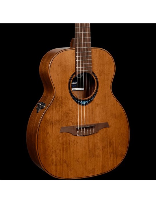 GUITARRA ACÚSTICA LÂG TRAVEL NYLON A/E BLUE WAVE 1 - MARRÓN