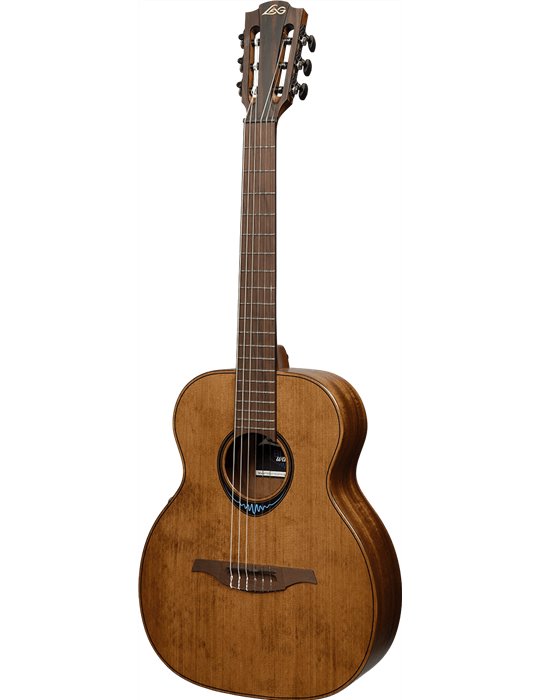 GUITARRA ACÚSTICA LÂG TRAVEL NYLON A/E BLUE WAVE 1 - MARRÓN