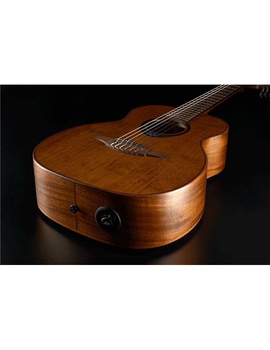 GUITARRA ACÚSTICA LÂG TRAVEL NYLON A/E BLUE WAVE 1 - MARRÓN