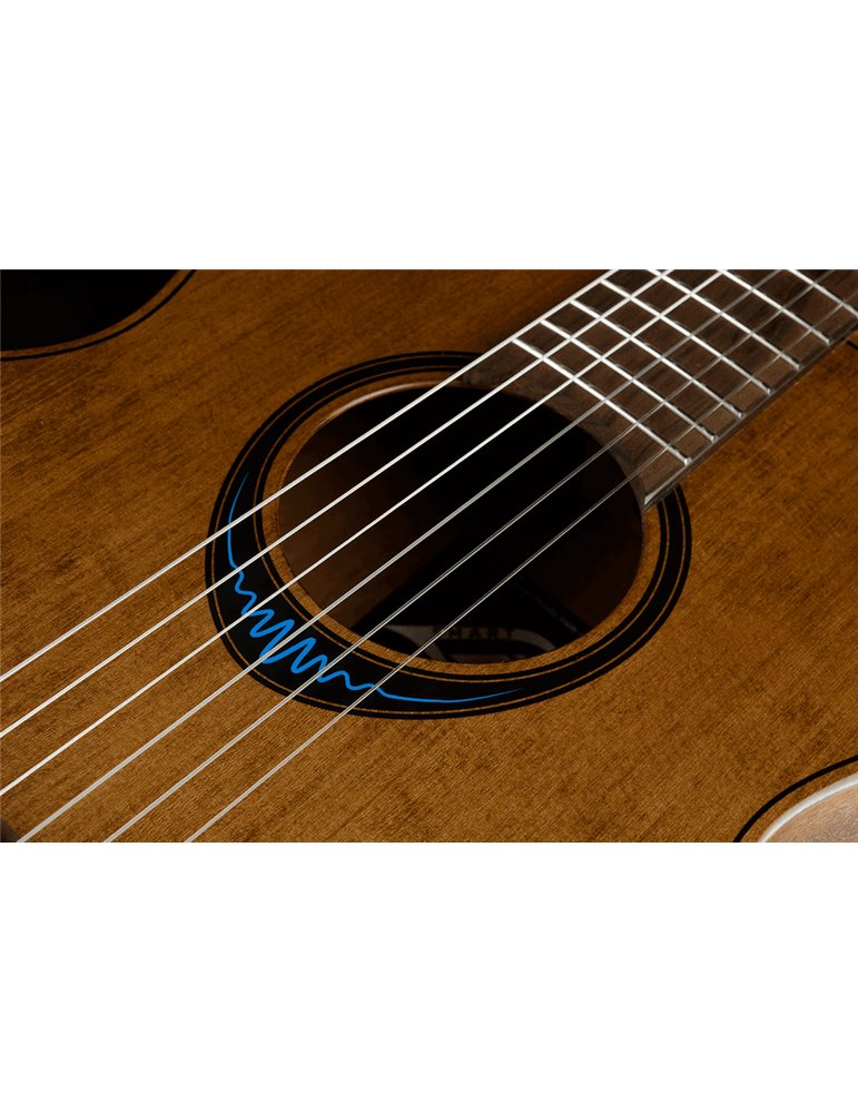 GUITARRA ACÚSTICA LÂG TRAVEL NYLON A/E BLUE WAVE 1 - MARRÓN