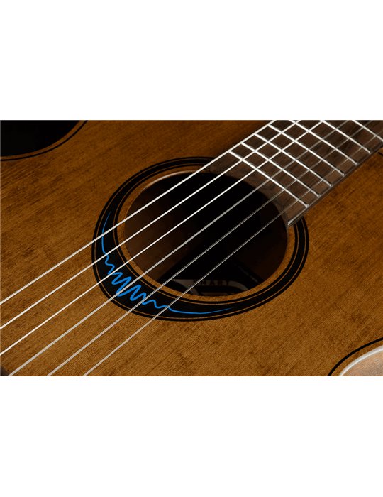 GUITARRA ACÚSTICA LÂG TRAVEL NYLON A/E BLUE WAVE 1 - MARRÓN
