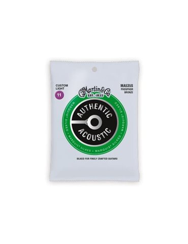 JUEGO ACÚSTICA AUTHENTIC SILKED PHOSPHOR BRONZE 92/8 CUSTOM LIGHT 11-52