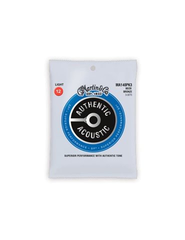 JUEGO ACÚSTICA AUTHENTIC SP BRONZE 80/20 LIGHT 12-54 (PACK 3)