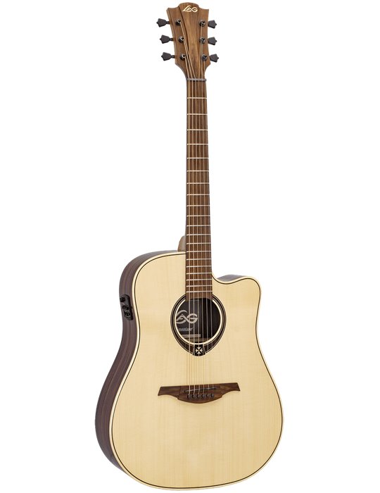 GUITARRA ACÚSTICA LÂG DREADNOUGHT CUTAWAY TRAMONTANE 218 A/E - NATURAL