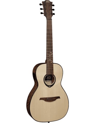 GUITARRA ACÚSTICA LÂG PARLOR MICHEL HAUMONT T318 A/E - NATURAL 2