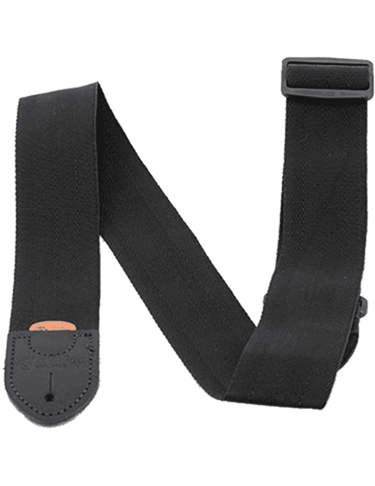 CORREA GUIT/BAJO NYLON CON PORTA-PÚAS - NEGRO