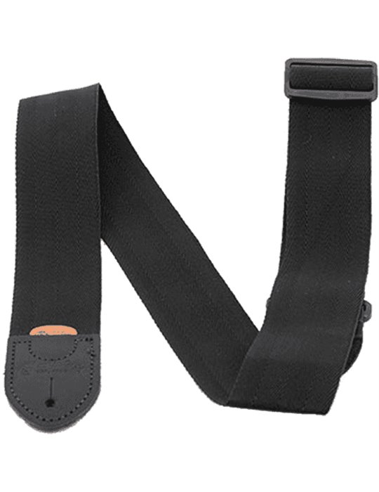 CORREA GUIT/BAJO NYLON CON PORTA-PÚAS - NEGRO