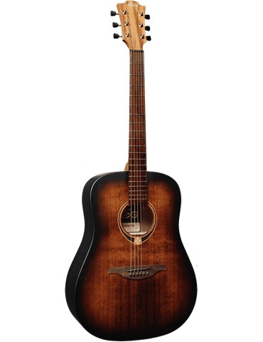 GUITARRA ACÚSTICA LÂG DREADNOUGHT TRAMONTANE 70 - BLACK & BROWN 2