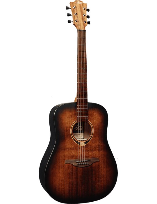 GUITARRA ACÚSTICA LÂG DREADNOUGHT TRAMONTANE 70 - BLACK & BROWN