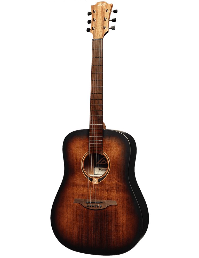 GUITARRA ACÚSTICA LÂG DREADNOUGHT TRAMONTANE 70 - BLACK & BROWN
