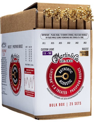 BULK BOX - 25 JUEGOS MA535T P.BRONZE LIFESPAN / .011 .052