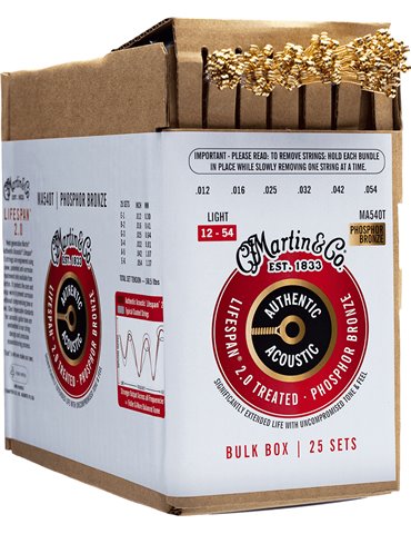 BULK BOX - 25 JUEGOS MA540T P.BRONZE LIFESPAN / .012 .054