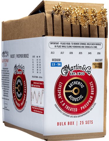 BULK BOX - 25 JUEGOS MA535T P.BRONZE LIFESPAN / .013 .056